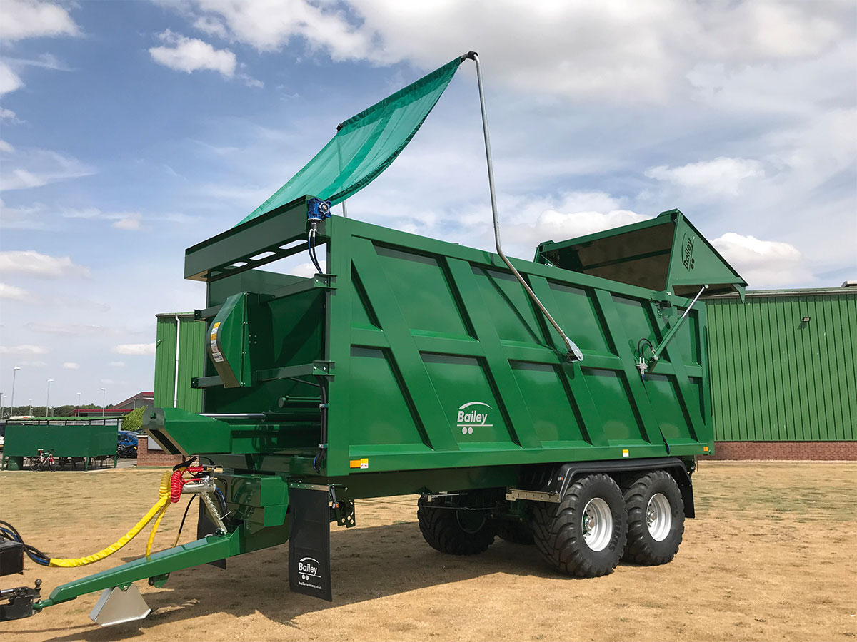 Bailey trailer fitted with sheeting system