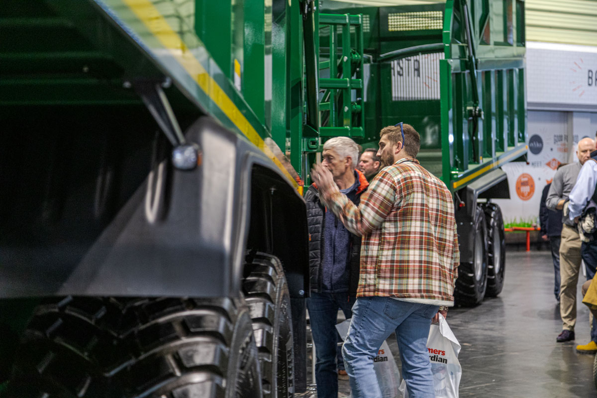 Customers on the Bailey Trailer LAMMA stand