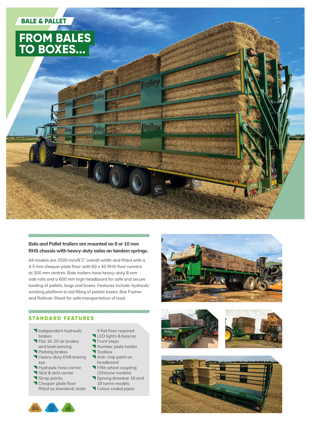 Bale and Pallet spec sheet