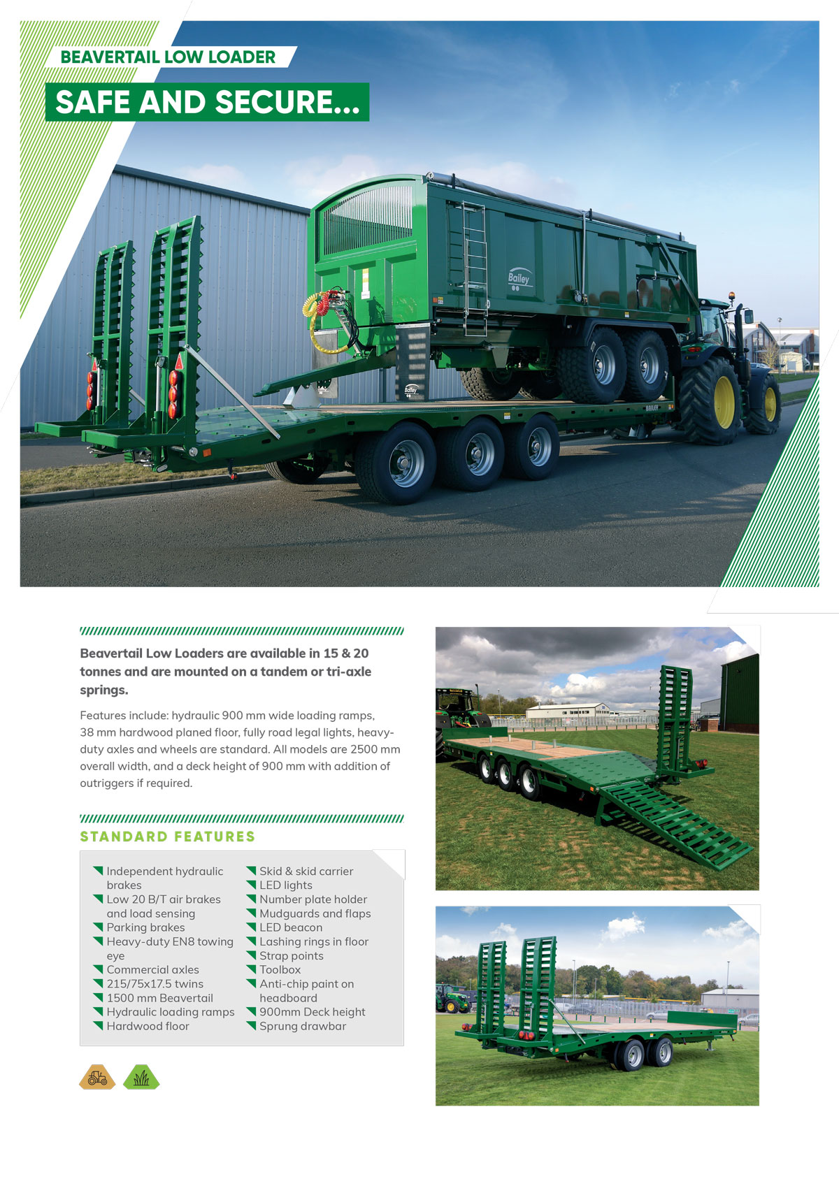 Beavertail Low Loader spec sheet