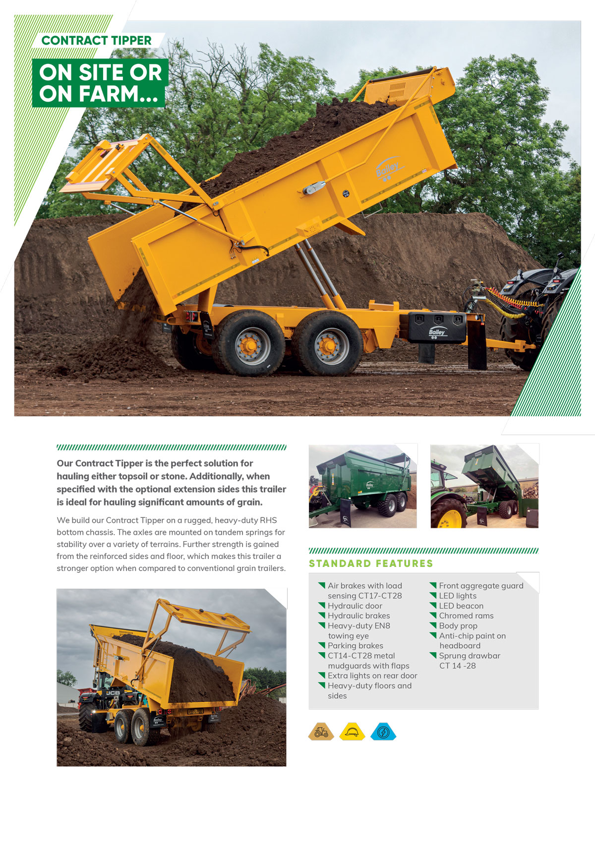 Contract Tipper spec sheet