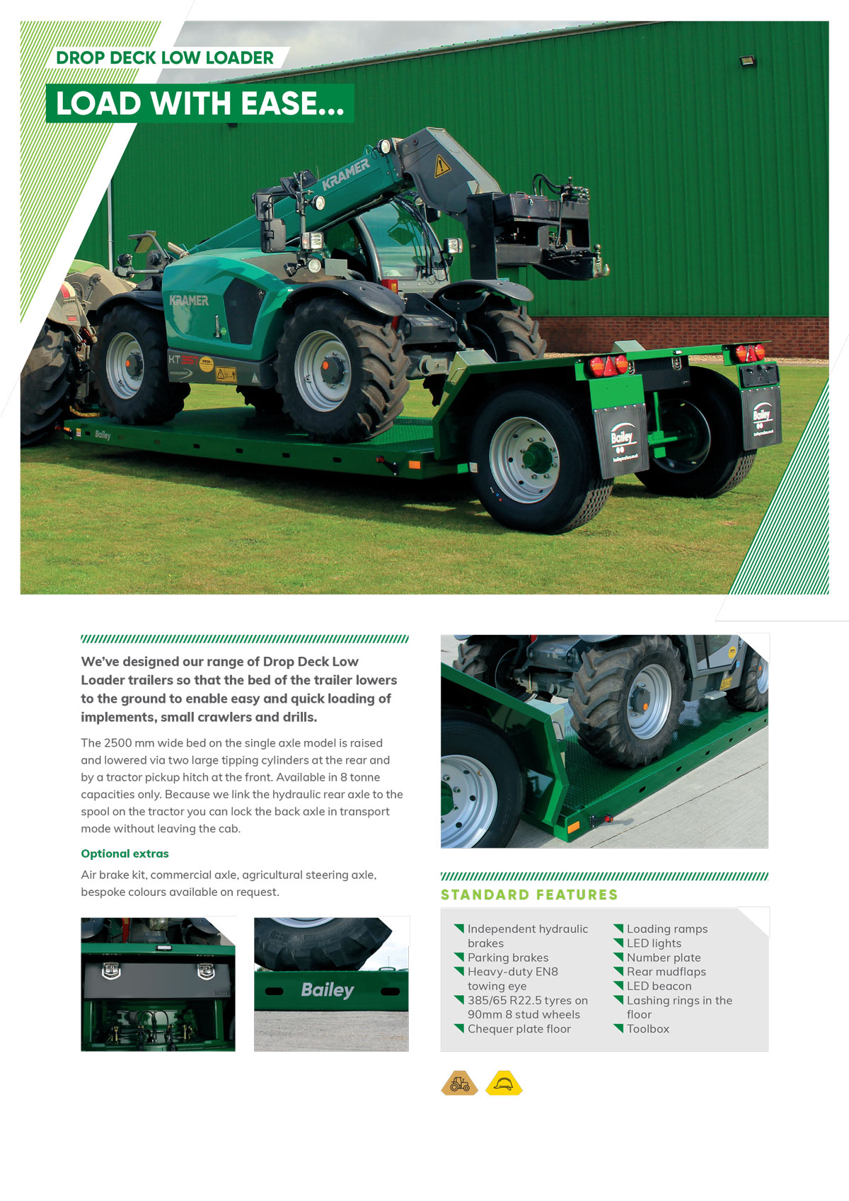 Drop Deck Low Loader spec sheet