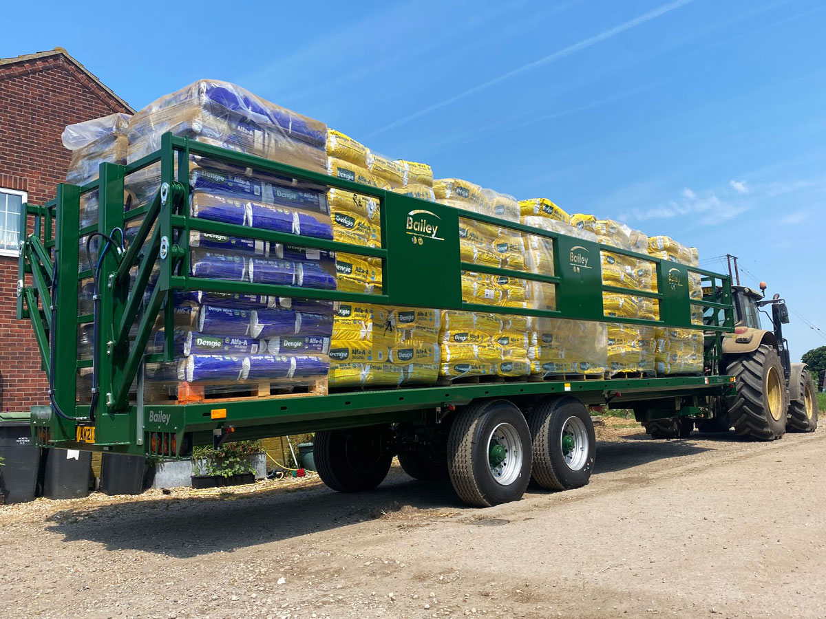 Customer Ed Bourne's Bale trailer with Hydraulic Clamps