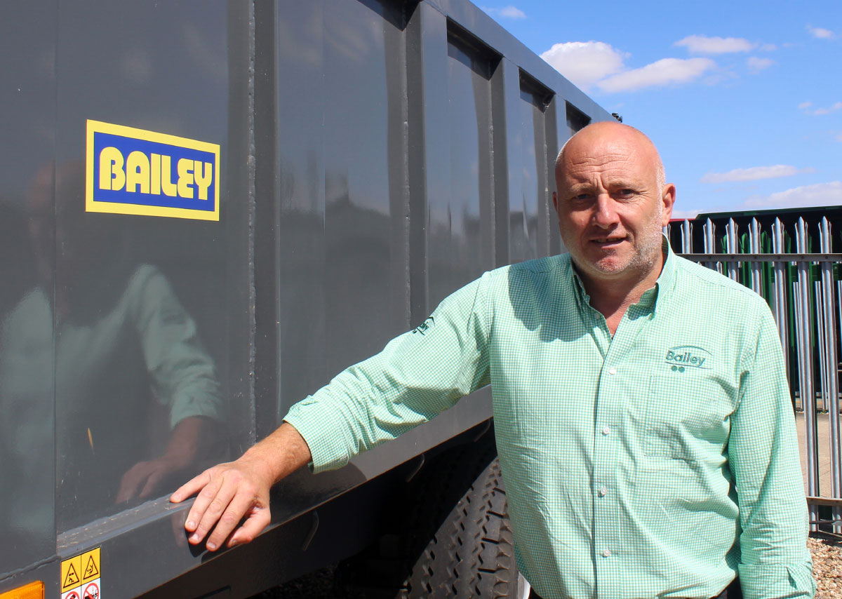 Managing Director Michael Bailey with our first TB trailer