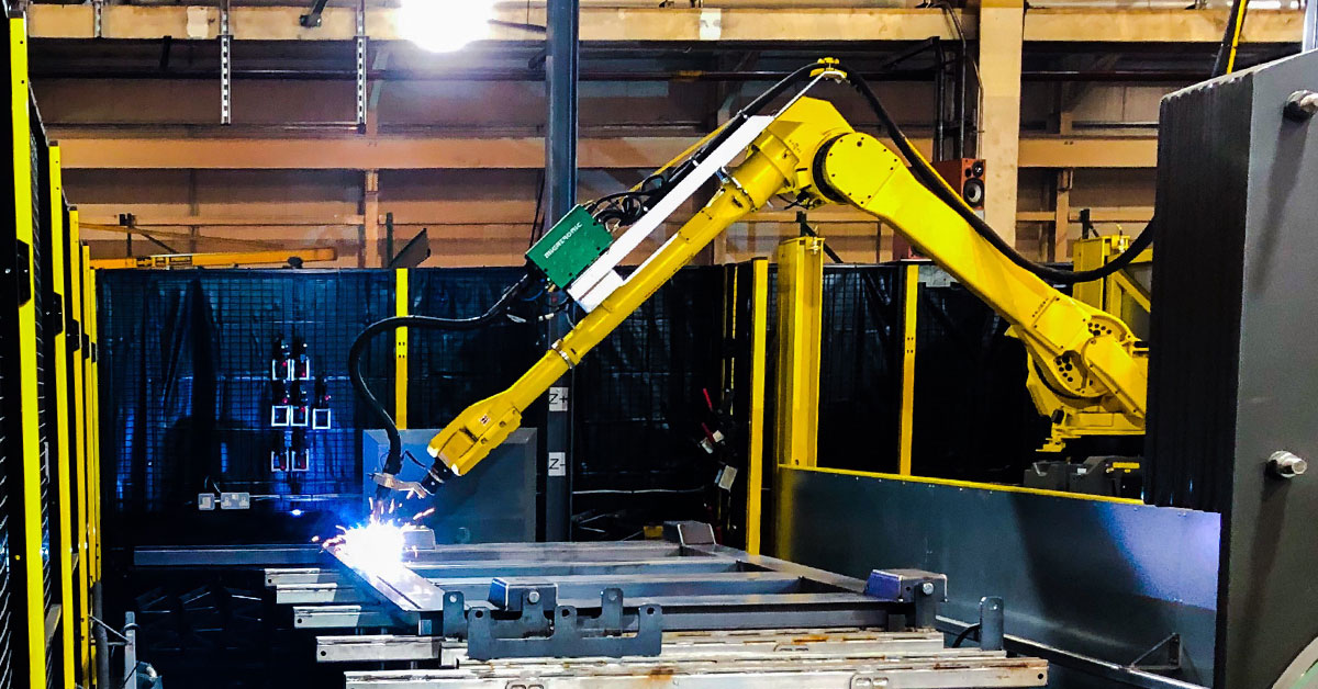 Robot welding machines at bailey trailers