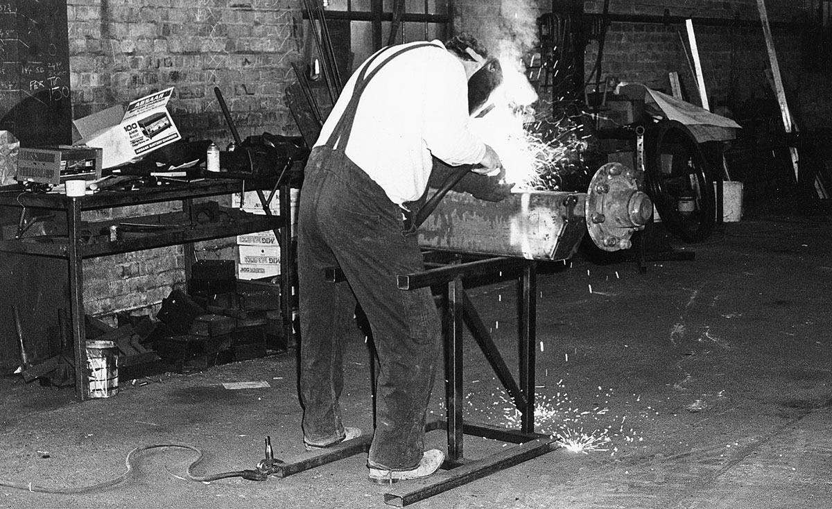 tom bailey welding at the factory