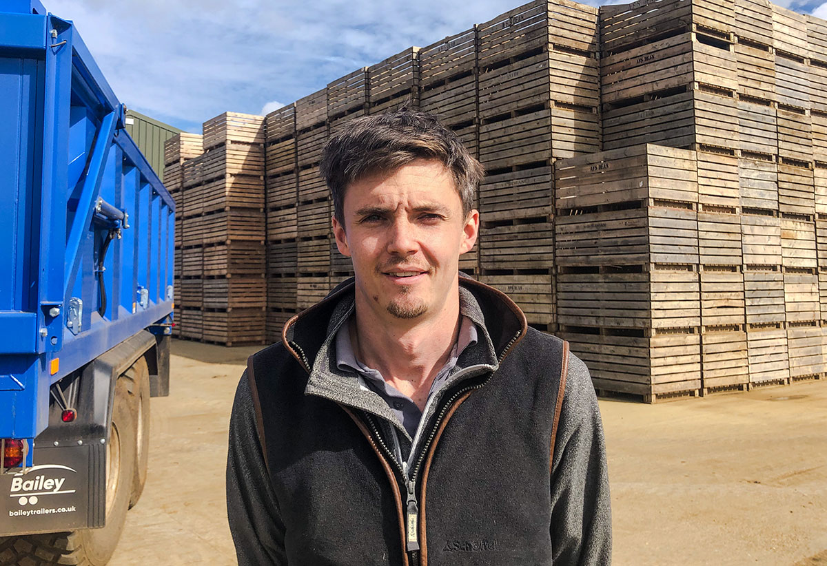 Chris Bailey helping out during harvest